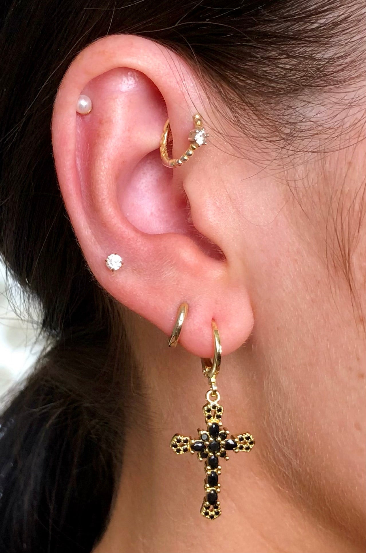 Santorini Cross Earrings