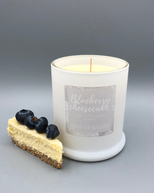 Blueberry Cheesecake Scented Hand-Poured Soy Wax Candle