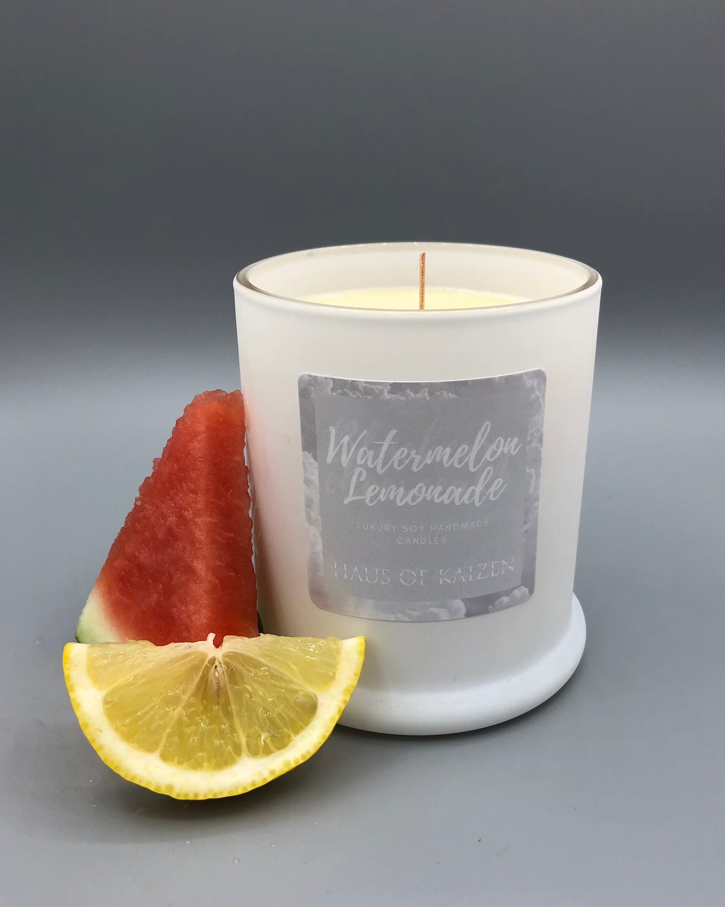 Watermelon Lemonade Scented Hand-Poured Soy Wax Candle